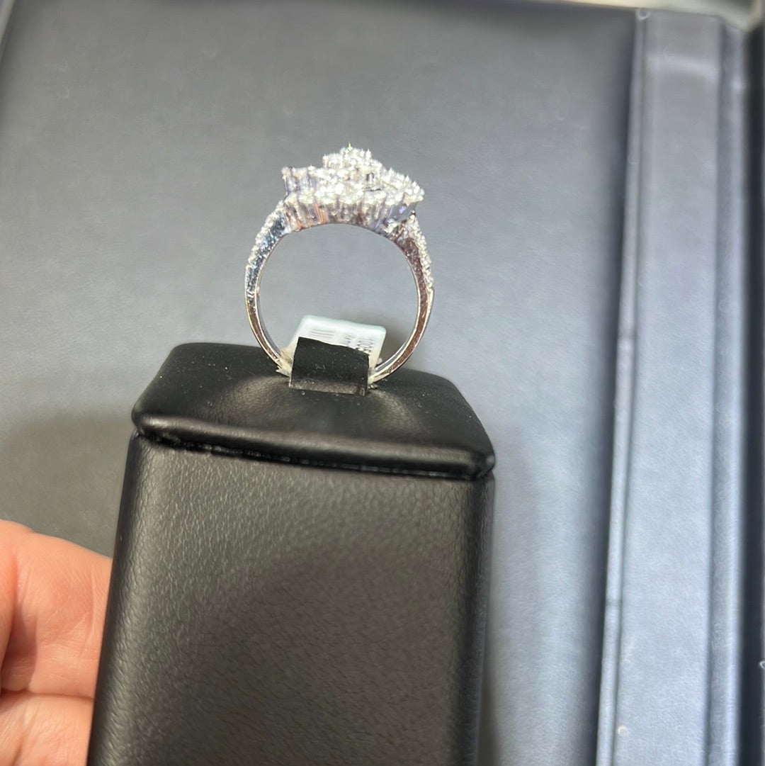 1.50 CTW Diamond Cocktail Ring in Luxurious 18Kt White Gold